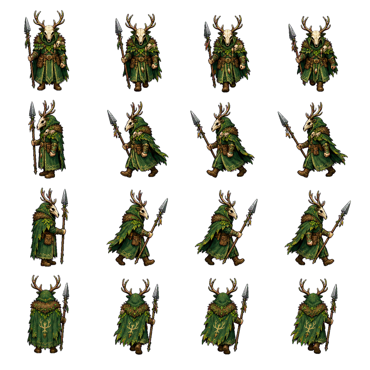 Druid character sprite sheet